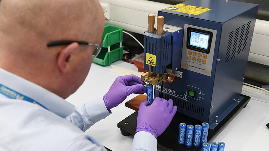 Coventry University Spot welding of cell connections for testing