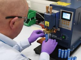 Coventry University Spot welding of cell connections for testing