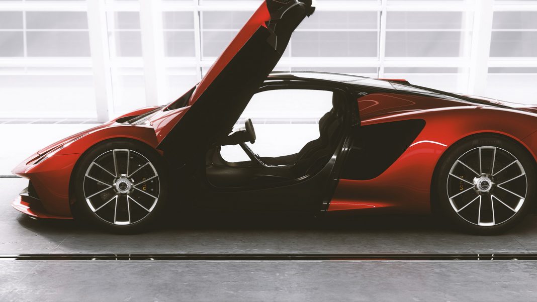 Lotus Evija doors open side