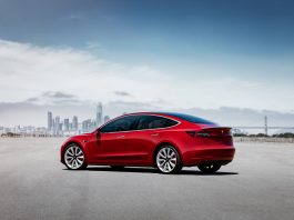 Tesla Model 3 Performance Red Rear