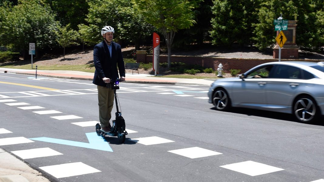 Peachtree Corners scooter driving
