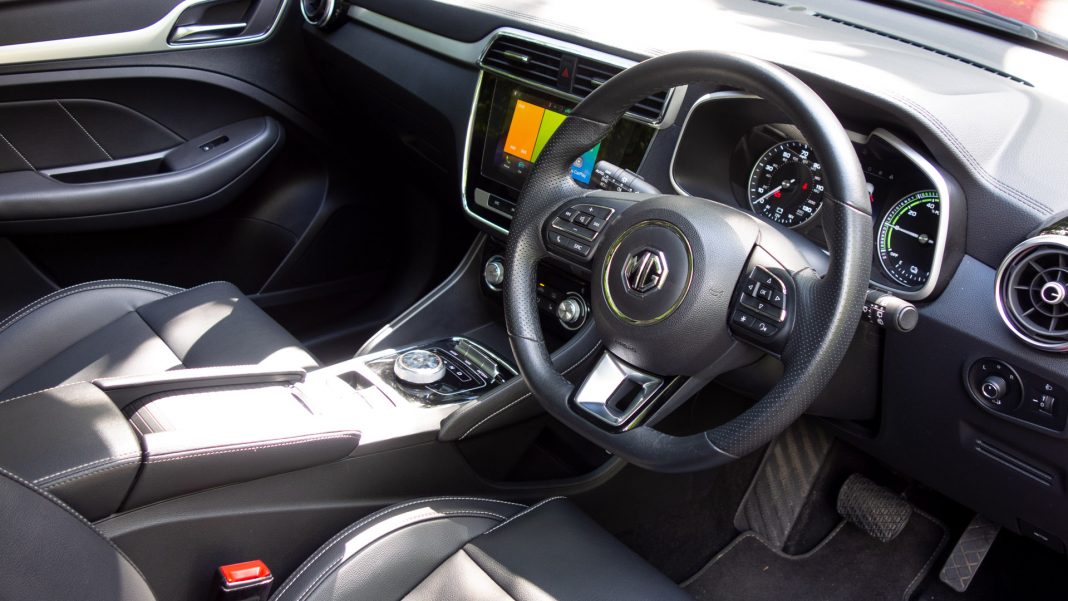 MG ZS EV steering wheel