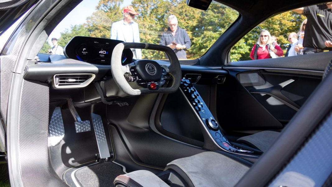 Lotus Evija steering wheel