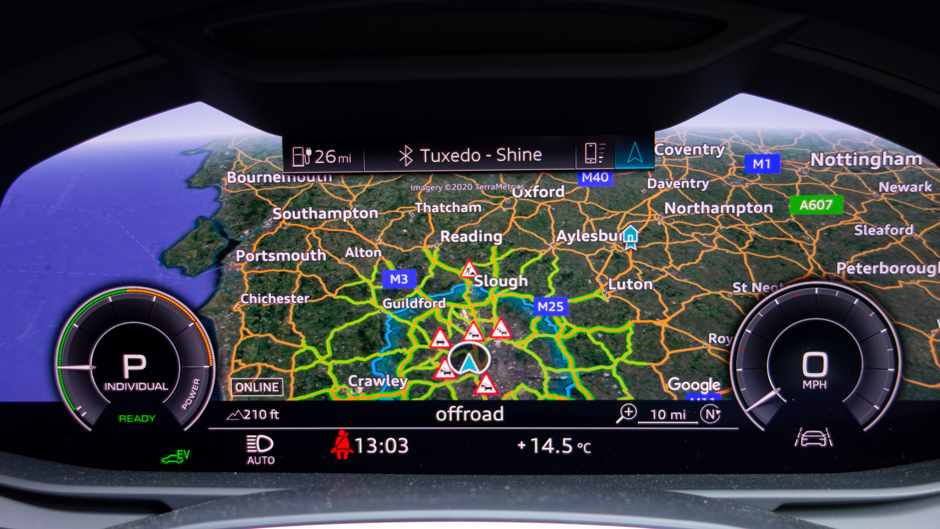 Audi A7 TFSIe instrument maps