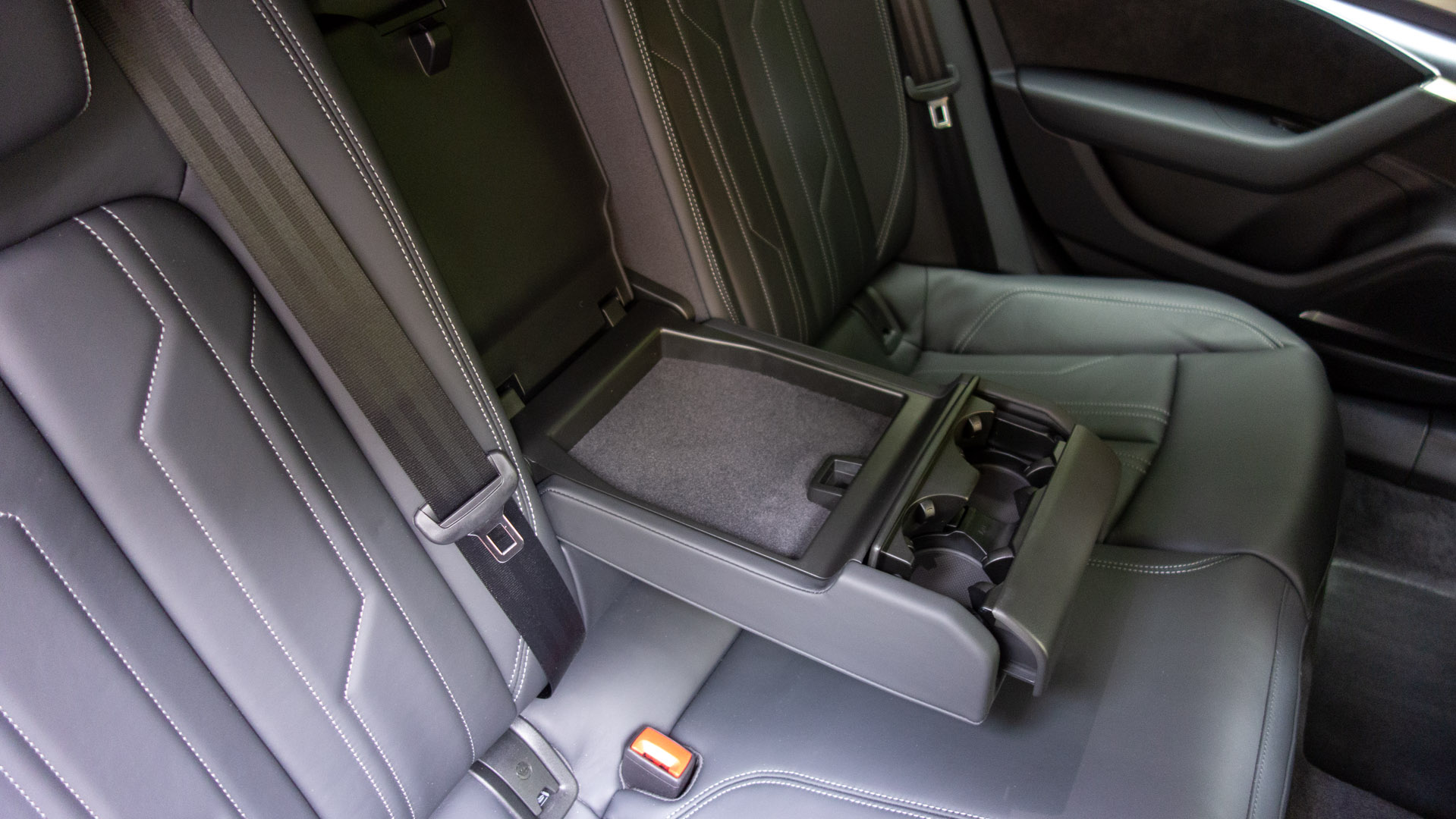 Audi A7 TFSIe rear seat compartment