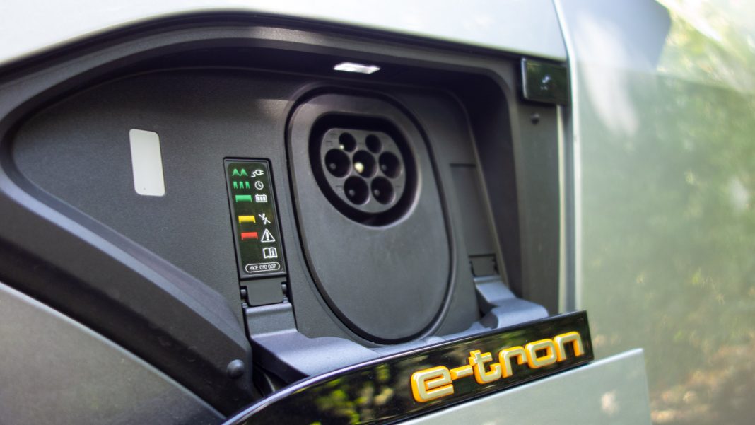 Audi e-tron charging port