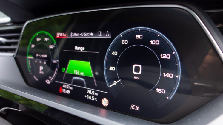 Audi e-tron instrument cluster