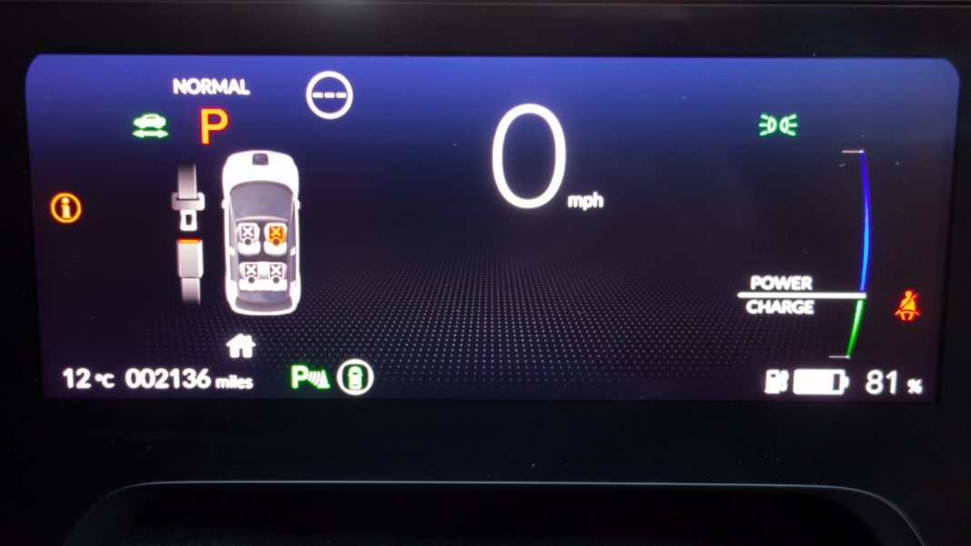 Honda e instrument cluster