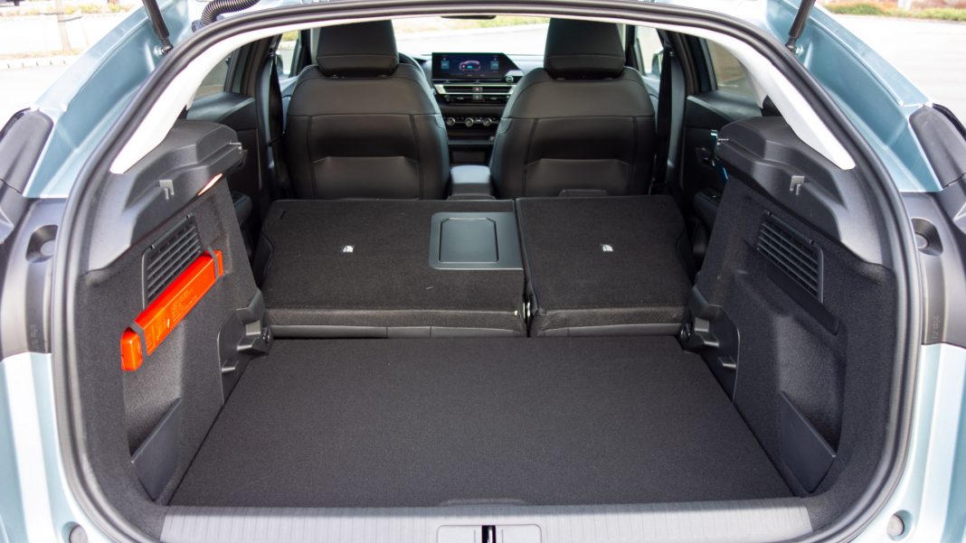 Citroen e-C4 rear seats folded