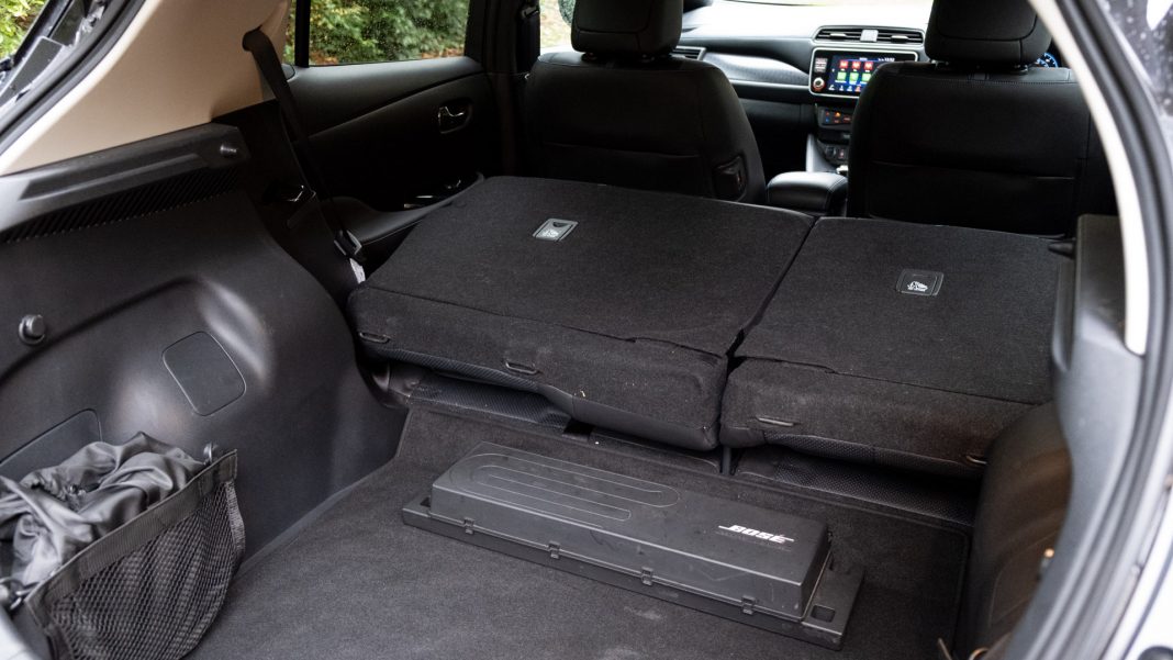 Nissan Leaf rear seats folded