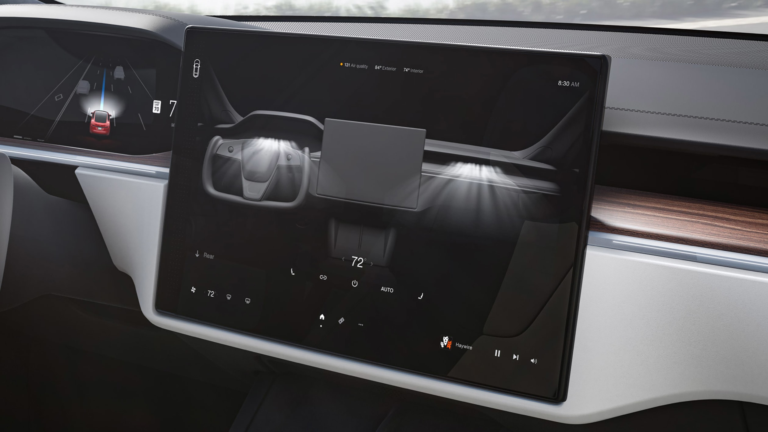 Tesla Model S interior display