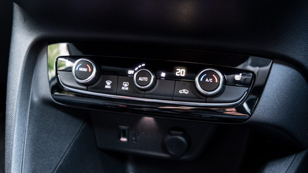 Vauxhall Corsa-e climate controls