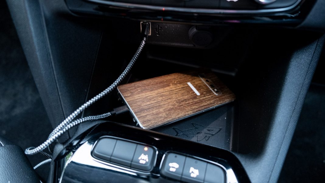 Vauxhall Corsa-e phone