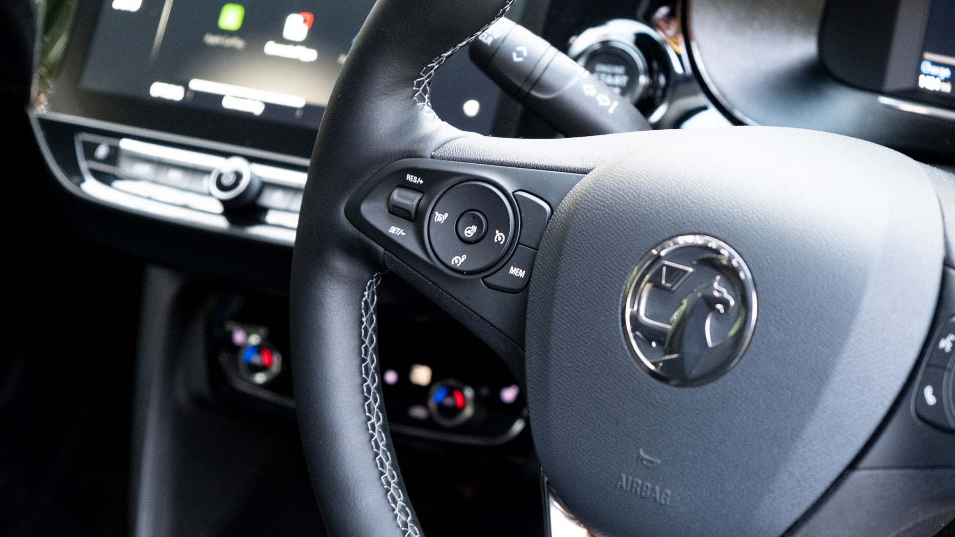 Vauxhall Corsa-e steering wheel