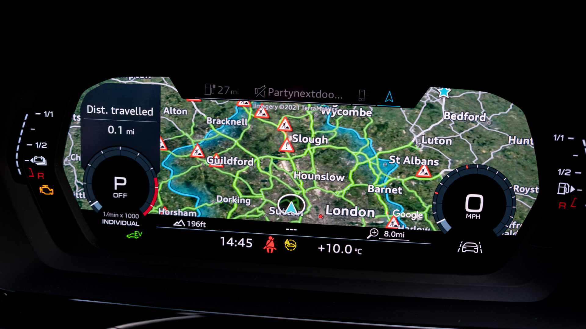Audi A3 TFSI e instrument cluster map
