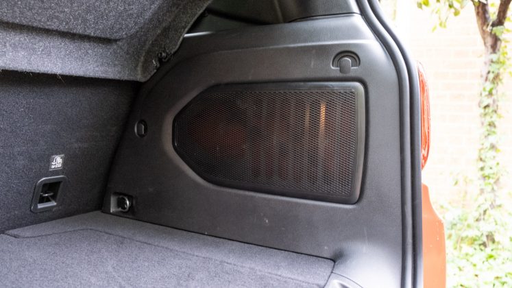 Jeep Renegade 4xe rear subwoofer