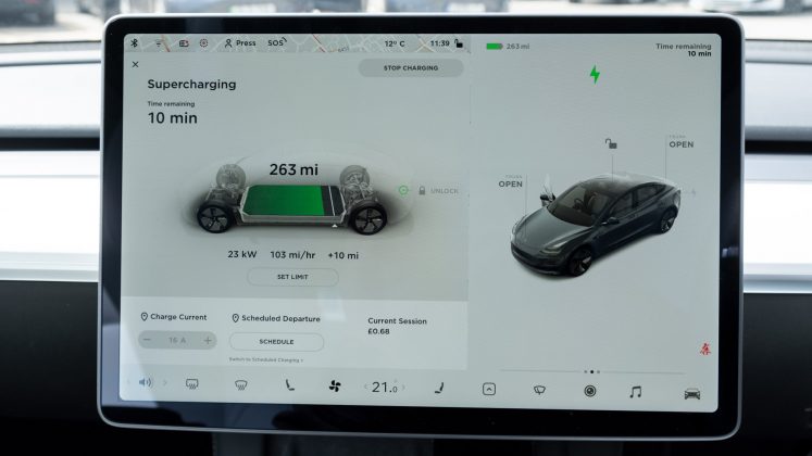 Tesla Model 3 charging speed