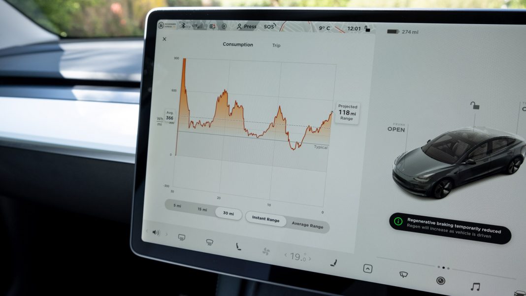 Tesla Model 3 efficiency
