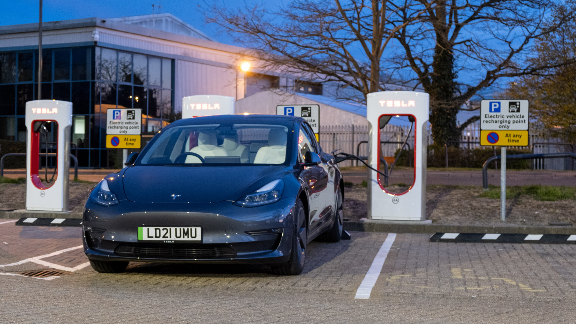 Tesla Model 3 parked charge