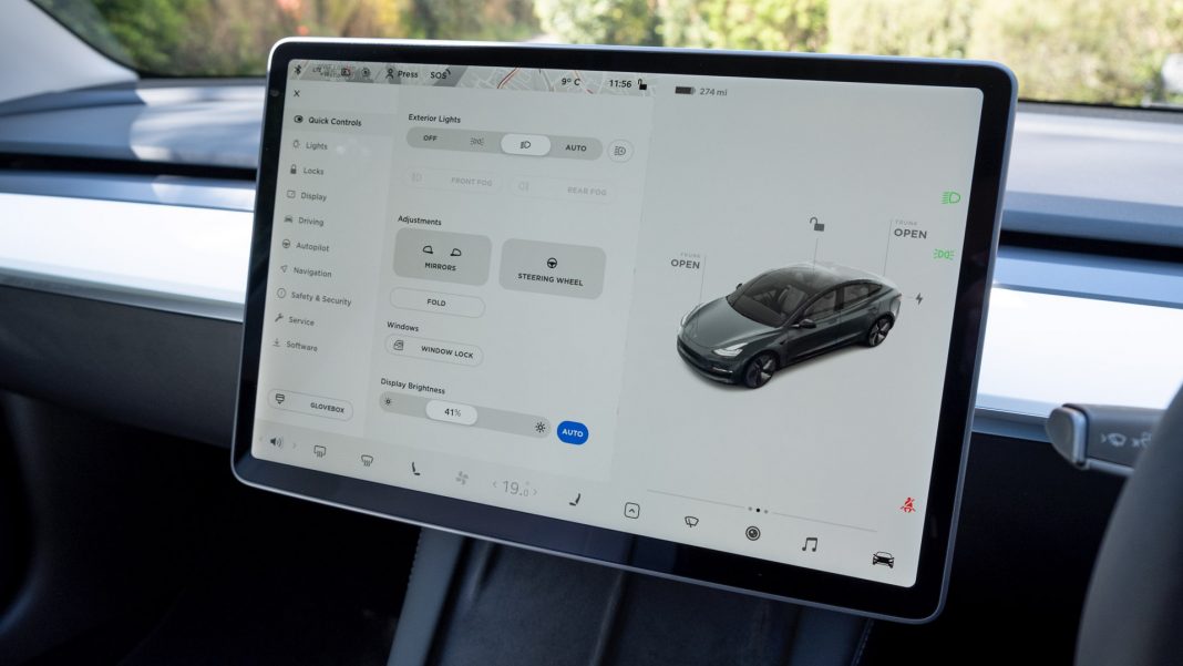 Tesla Model 3 quick controls