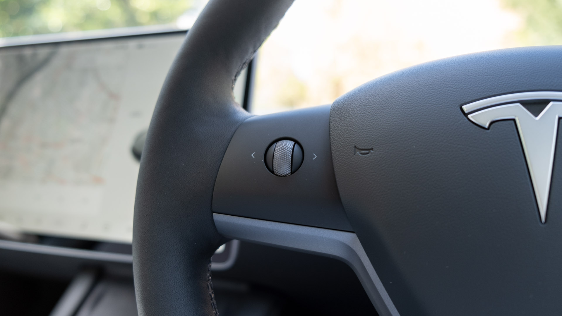 Tesla Model 3 steering button