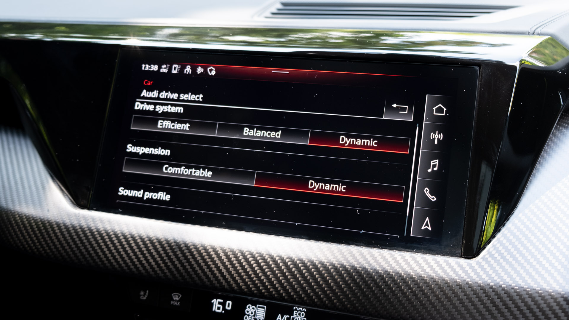 Audi e-tron GT drive profile