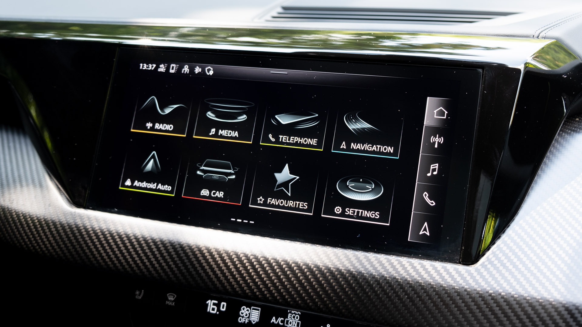 Audi e-tron GT infotainment