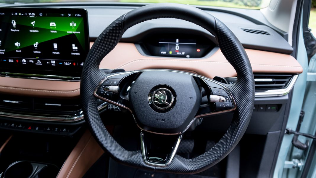 Skoda Enyaq iV steering wheel