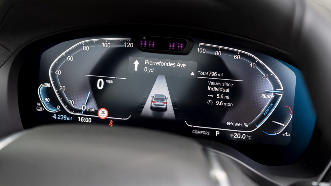 BMW iX3 instrument cluster design