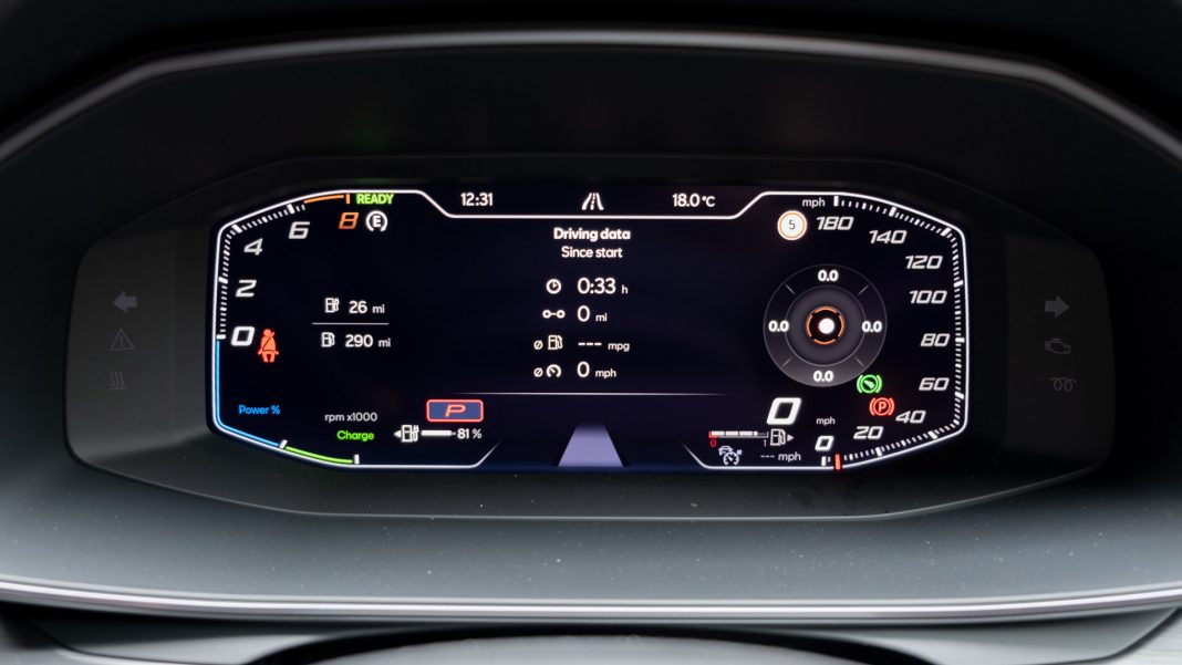 Cupra Formentor instrument cluster dials