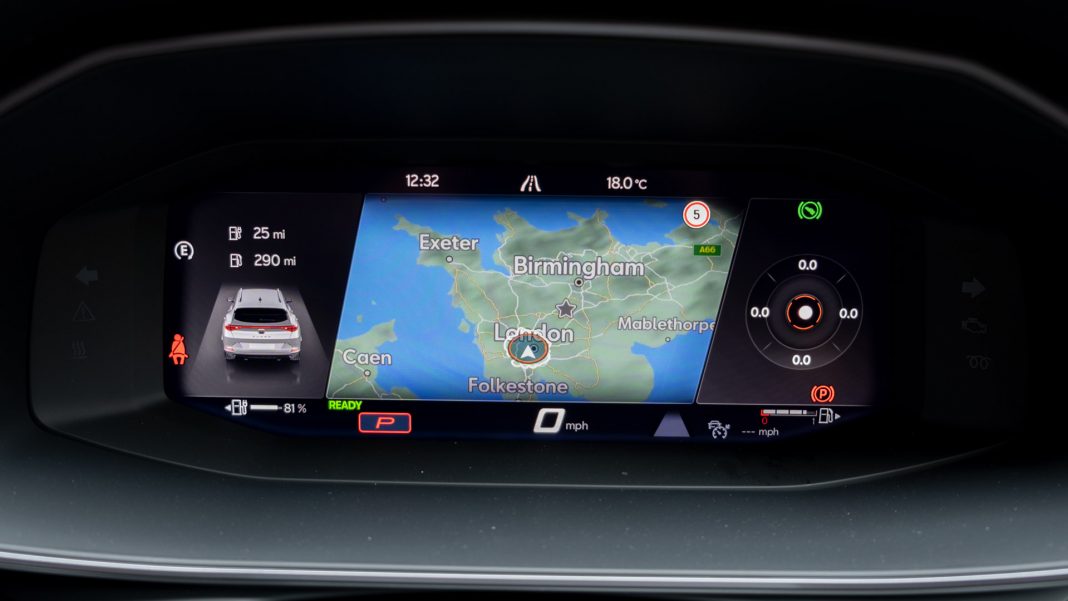 Cupra Formentor instrument cluster maps
