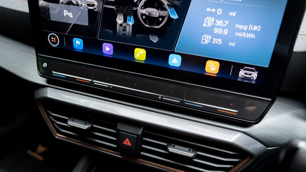 Cupra Formentor touch slider