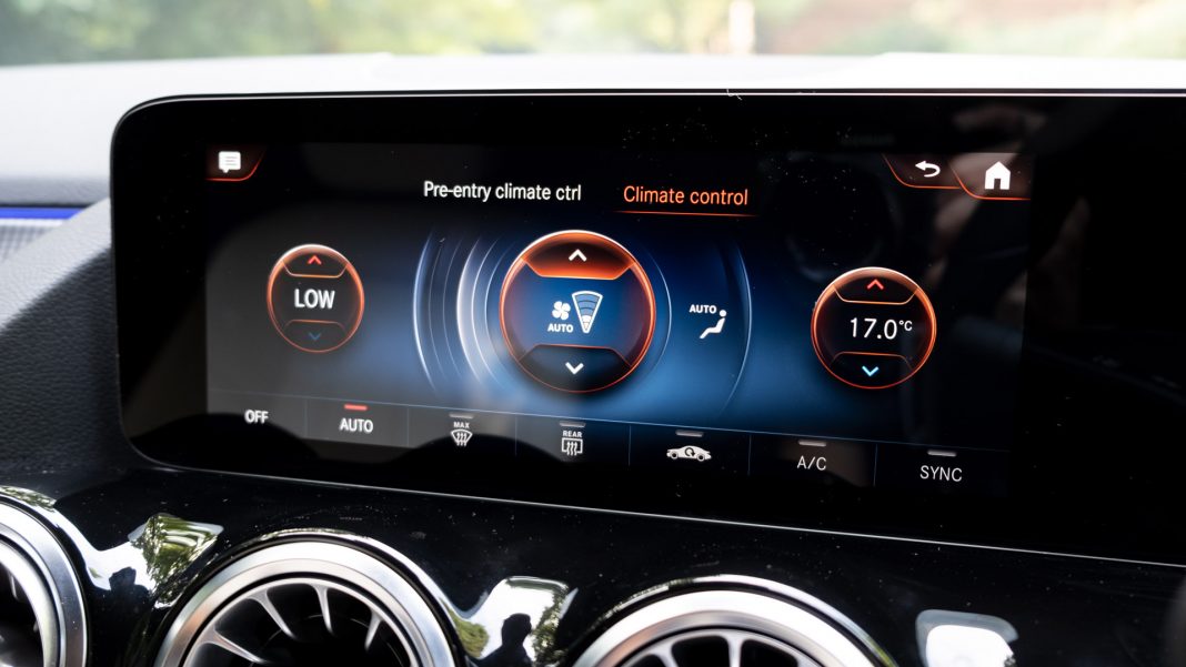Mercedes EQA climate controls