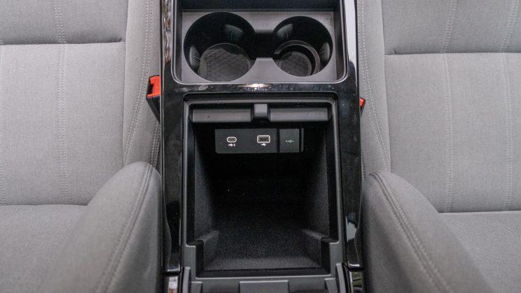 Range Rover Evoque P300e armrest storage