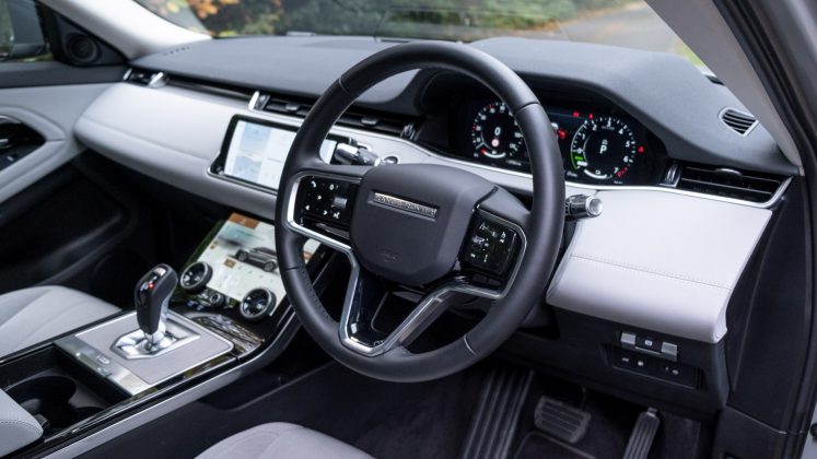 Range Rover Evoque P300e steering wheel