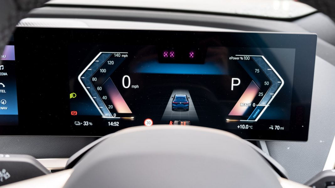 BMW iX instrument cluster