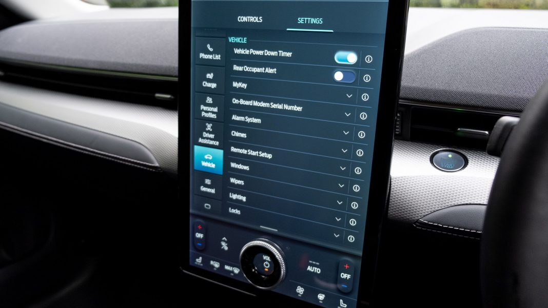 Ford Mustang Mach-E settings