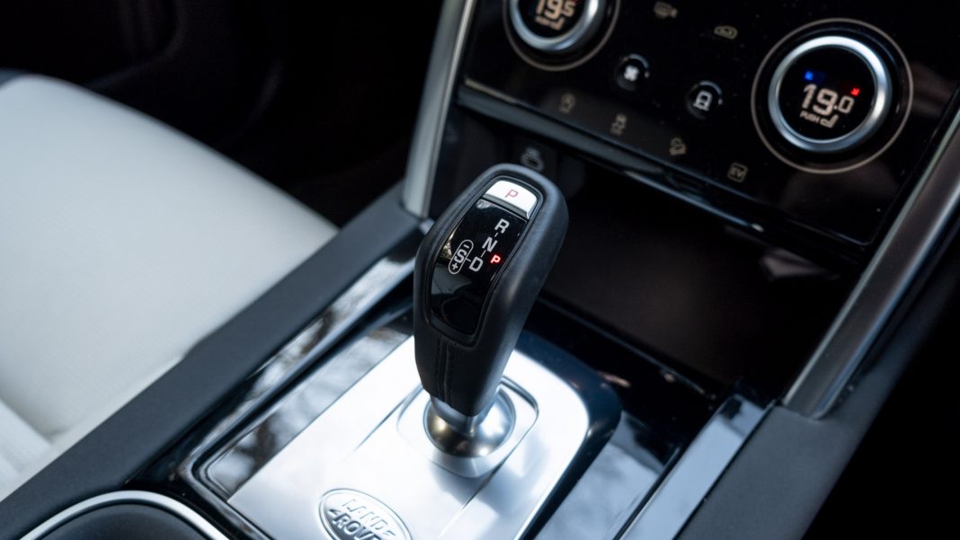 Land Rover Discovery Sport P300e gear selector