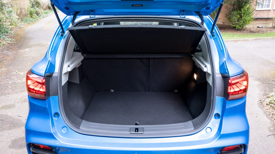 New MG ZS EV boot capacity