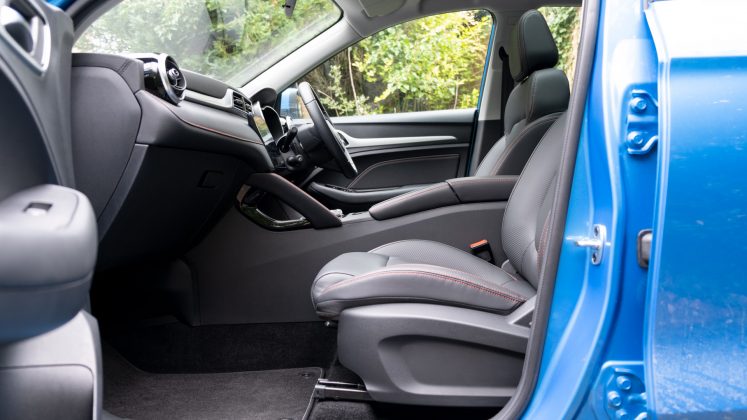 New MG ZS EV front seat comfort