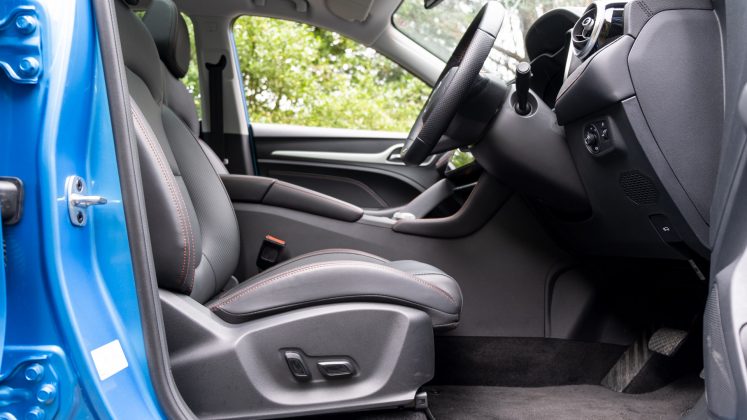 New MG ZS EV front seat design