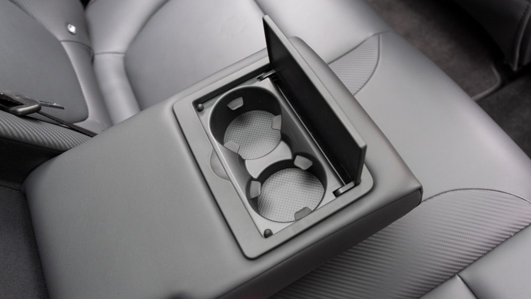 New MG ZS EV rear cupholders