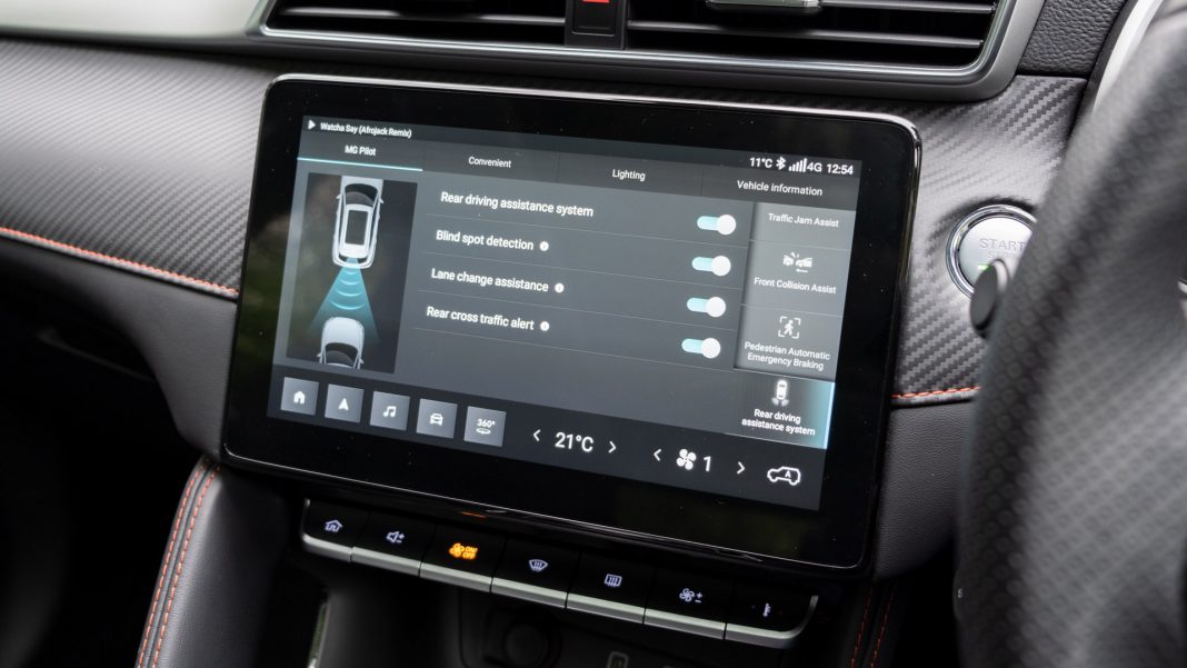 New MG ZS EV safety systems