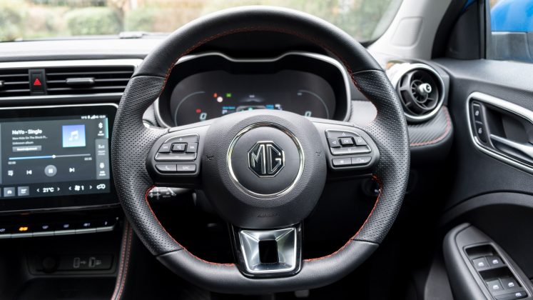 New MG ZS EV steering wheel