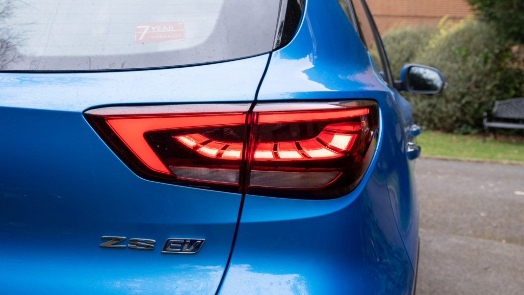 New MG ZS EV taillight