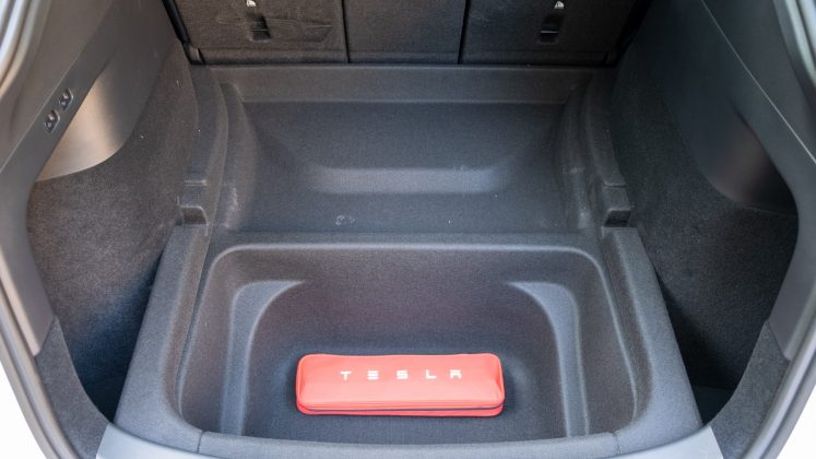 Tesla Model Y underfloor compartment