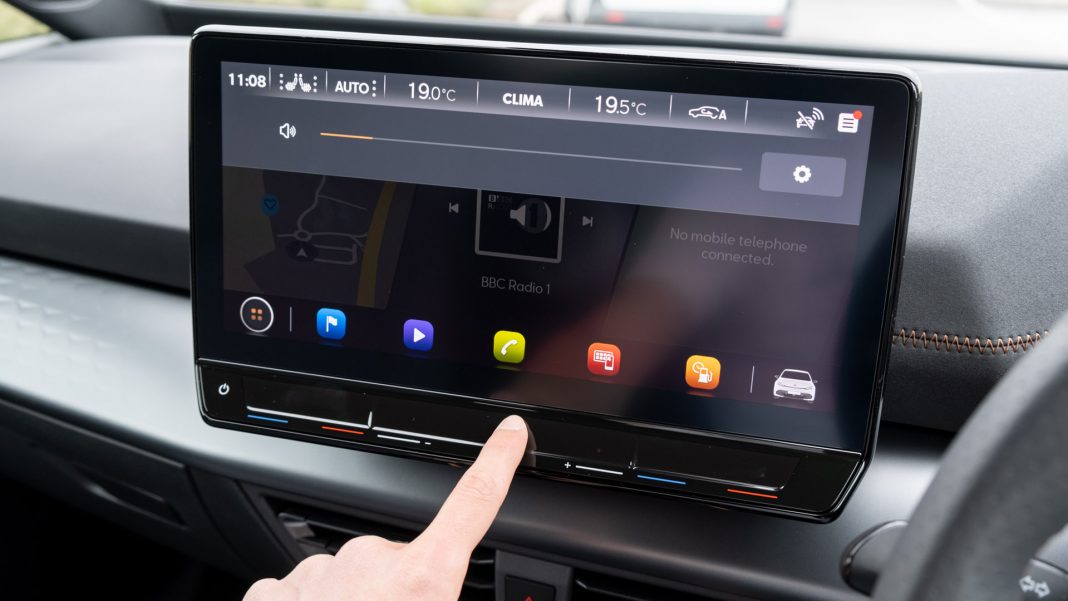 Cupra Born touch sliders