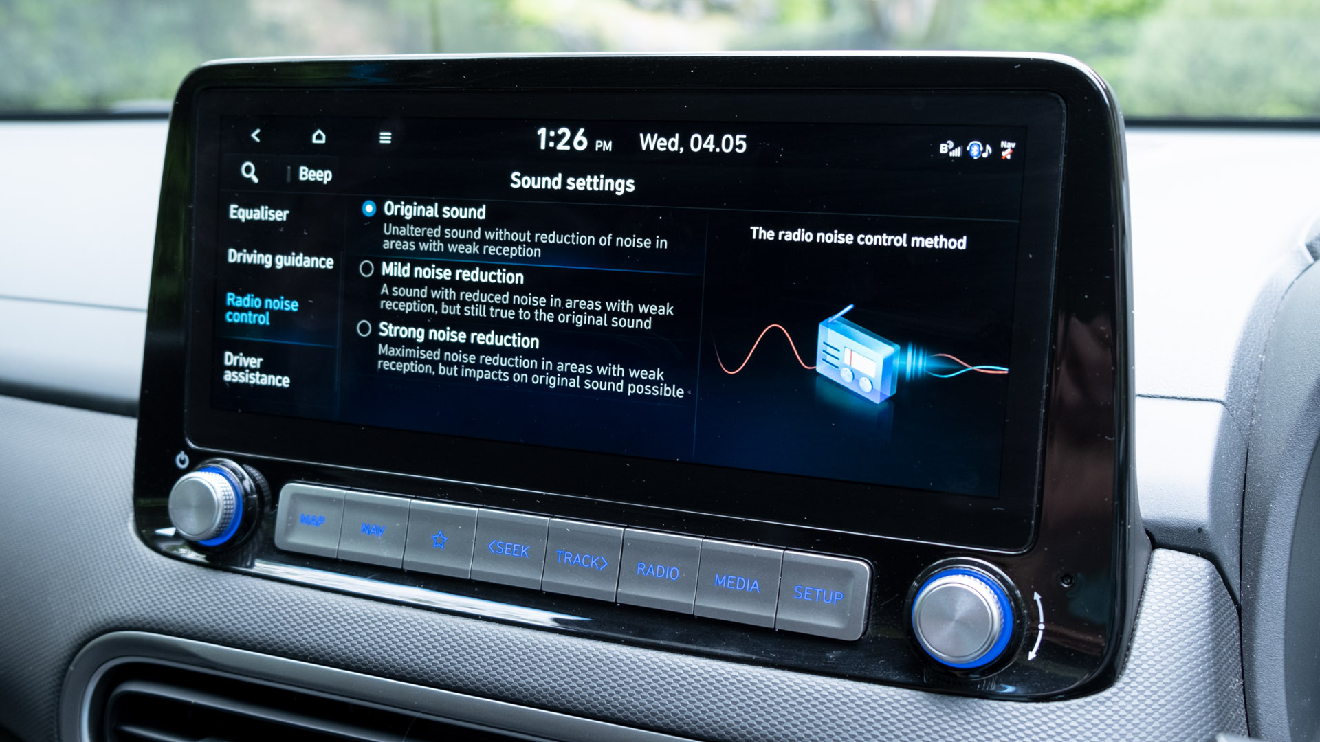 Hyundai Kona Electric facelift radio