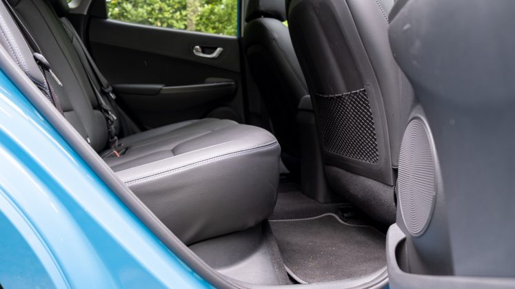 Hyundai Kona Electric facelift rear seat design