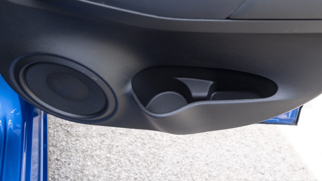 Nissan Juke Hybrid rear door compartment